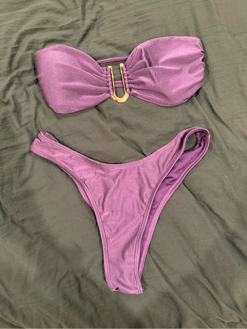 Strapless Purple Bikini